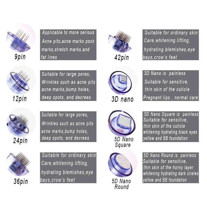 100/50/10Pcs Derma pen Needle Cartridges Bayonet for Dr pen A6 A1 A10 E30 N2 M5 M7 Electric Beauty Microneedling MTS Skin Care