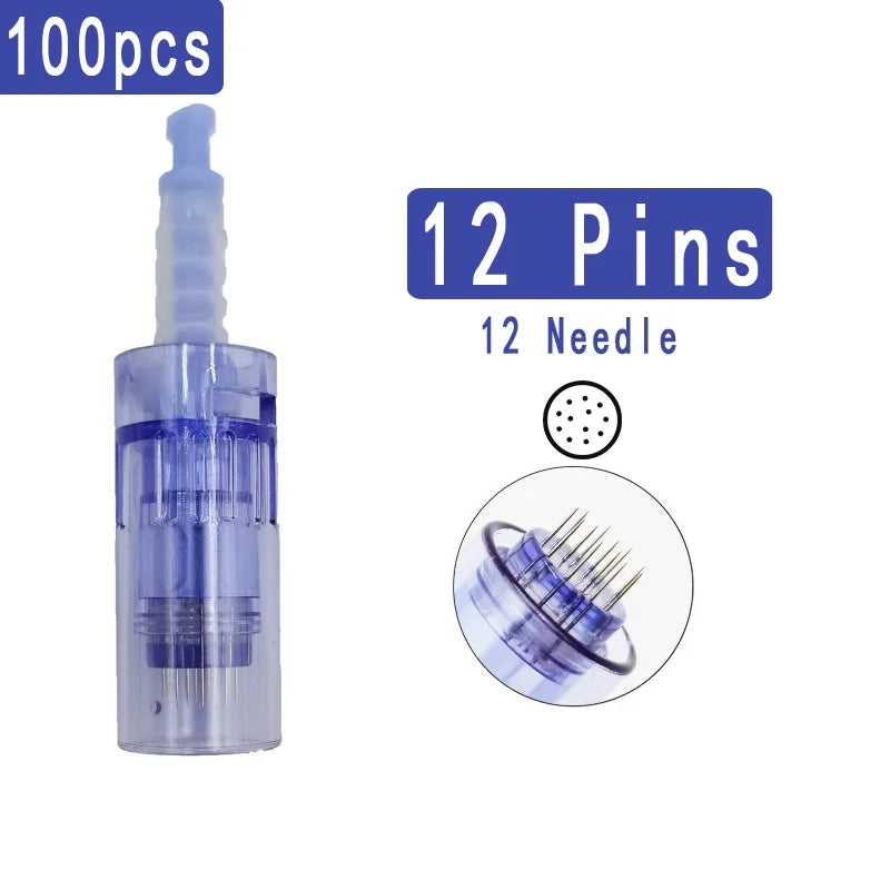 100/50/10Pcs Derma pen Needle Cartridges Bayonet for Dr pen A6 A1 A10 E30 N2 M5 M7 Electric Beauty Microneedling MTS Skin Care