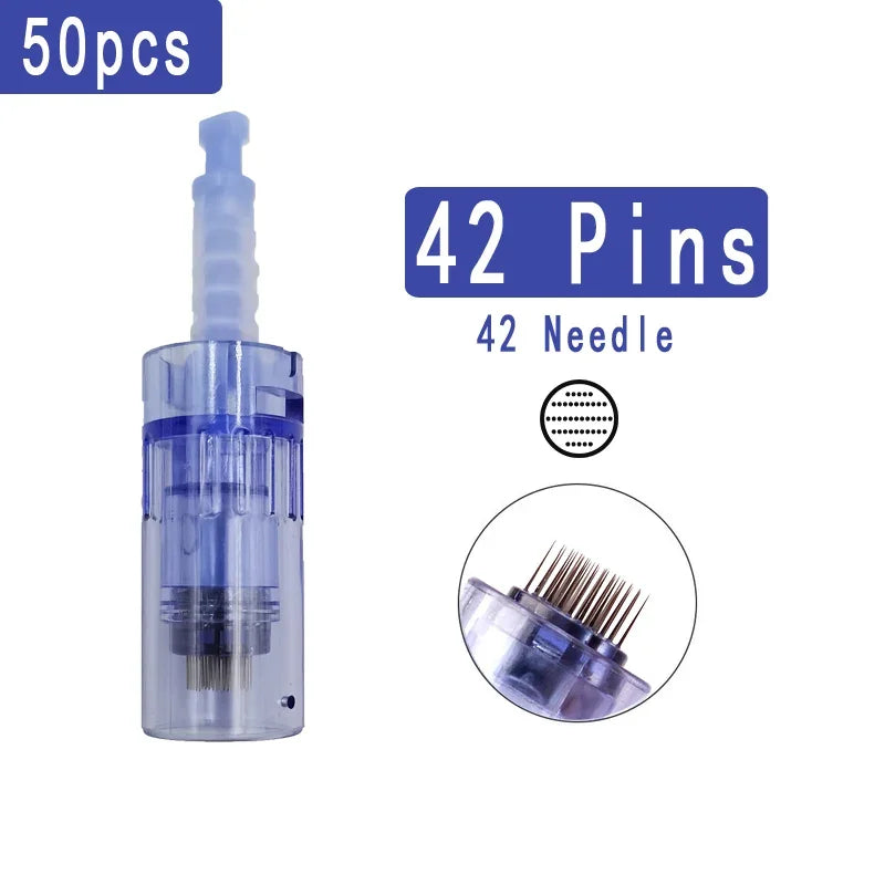 100/50/10Pcs Derma pen Needle Cartridges Bayonet for Dr pen A6 A1 A10 E30 N2 M5 M7 Electric Beauty Microneedling MTS Skin Care